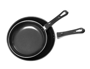 Image showing black pan\'s isolated on white