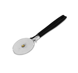 Image showing cutter for pizza on a white background