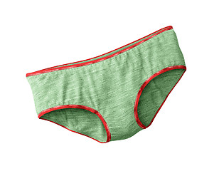 Image showing green women\'s briefs isolated