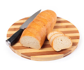 Image showing sliced bread on plate