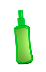 Image showing green cosmetics bottle isolated on white background