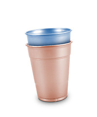 Image showing Two Plastic cups isolated