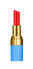 Image showing red lipstick on white background with clipping path