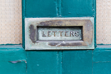 Image showing close up of vintage mailbox