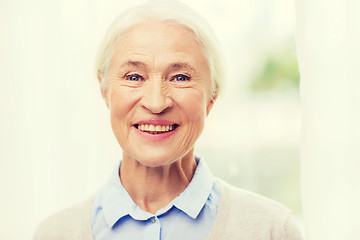 Image showing happy senior woman face at home