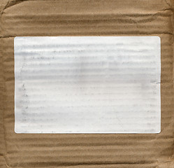 Image showing Brown corrugated cardboard background