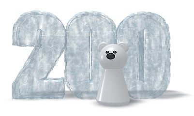 Image showing ice number and polar bear