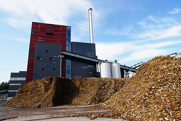 Image showing bio power plant against blue sky