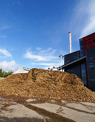 Image showing bio power plant against blue sky