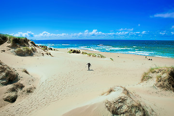 Image showing Norwegian beach on a sunny day