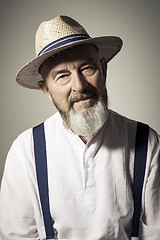 Image showing senior male portrait with a hat