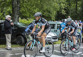 Image showing Two Cyclists - Tour de France 2014