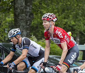 Image showing Two Cyclists - Tour de France 2014