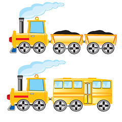 Image showing Two locomotives