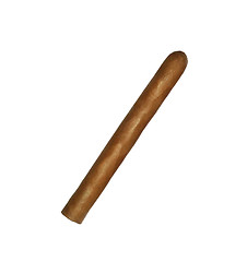 Image showing isolated long elegant brown cigar