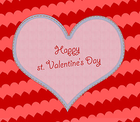 Image showing Valentine\'s day background with hearts, sample text