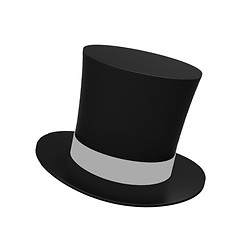Image showing Black magic hat isolated on a white background