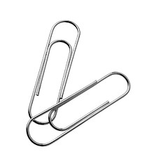 Image showing Paper Clips with Path