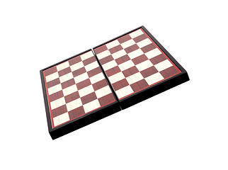 Image showing Checkered board on white