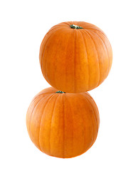 Image showing two pumpkins isolated on white background