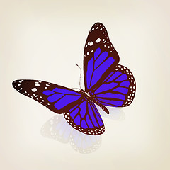 Image showing Butterfly. 3D illustration. Vintage style.