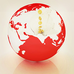 Image showing Global Banking concept. 3D illustration. Vintage style.