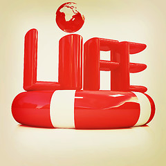 Image showing Concept of life-saving.3d illustration. 3D illustration. Vintage