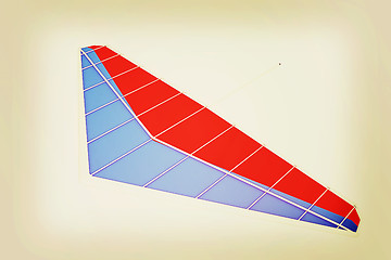 Image showing Hang glider. 3D illustration. Vintage style.