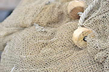 Image showing fishing net with floats 