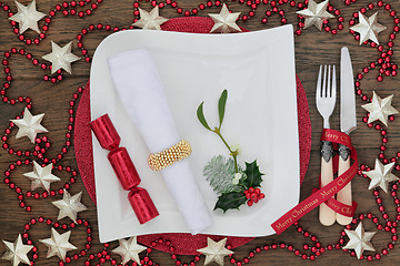 Image showing Christmas Place Setting Still Life