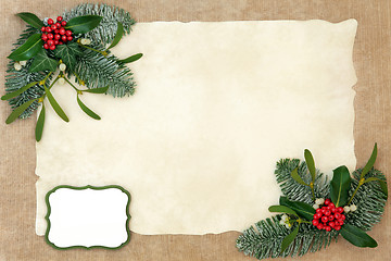 Image showing Christmas Floral Border