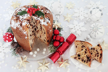 Image showing Chocolate Pantettone Christmas Cake