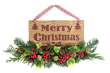 Image showing Merry Christmas Sign 