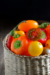 Image showing fresh ripe vegetables tomatoes