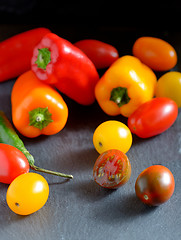 Image showing Fresh ripe vegetables tomatoes