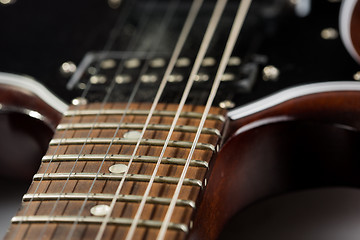 Image showing Electric guitar detail shots