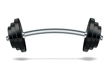 Image showing Metal realistic barbell