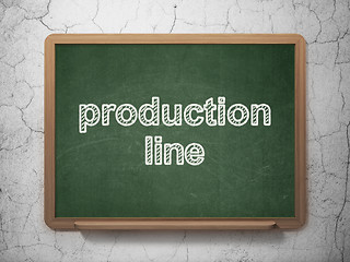 Image showing Manufacuring concept: Production Line on chalkboard background