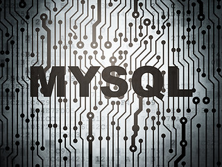 Image showing Database concept: circuit board with MySQL