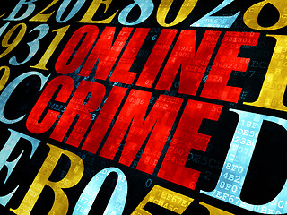 Image showing Protection concept: Online Crime on Digital background