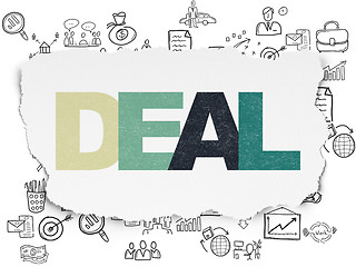 Image showing Business concept: Deal on Torn Paper background