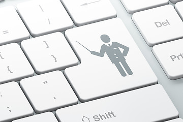 Image showing Education concept: Teacher on computer keyboard background