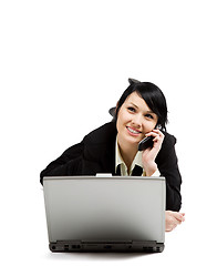 Image showing Working businesswoman