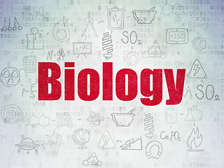 Image showing Science concept: Biology on Digital Data Paper background