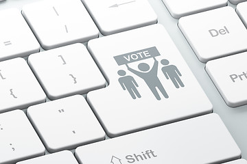 Image showing Politics concept: Election Campaign on computer keyboard background