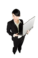 Image showing Businesswoman and laptop