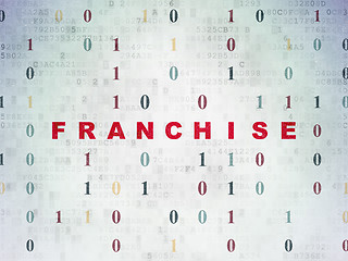 Image showing Finance concept: Franchise on Digital Data Paper background