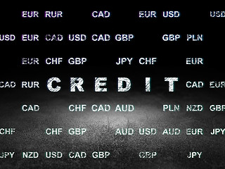 Image showing Banking concept: Credit in grunge dark room