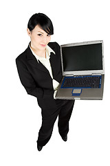 Image showing Businesswoman and laptop