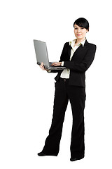 Image showing Businesswoman and laptop